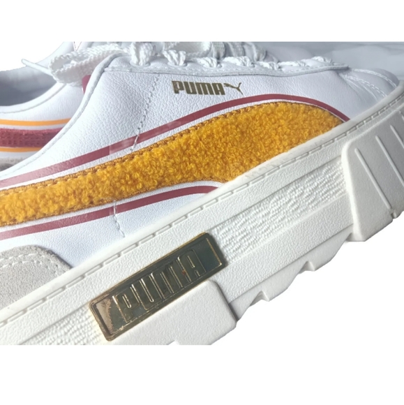 Puma Mayze New Heritage Shoes Women's Size 7.5 White Apricot' - Picture 8 of 10